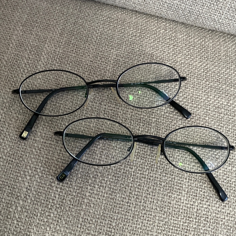 2pc Giorgio Armani Black Oval Glasses